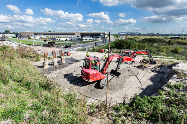 Tensar RE ter versteviging landhoofd viaduct Bleiswijkseweg Zoetermeer